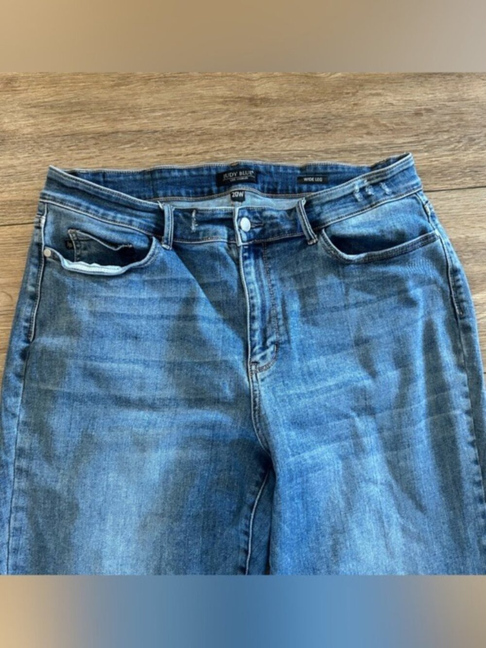 Judy Blue Classic Wide-Leg Women’s Jeans Blue Plus Size 20W Everyday Casual - Picture 4 of 16